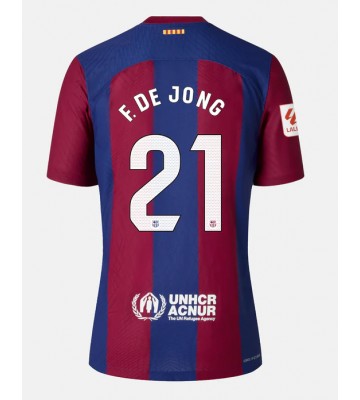 Barcelona Frenkie de Jong #21 Replika Hjemmebanetrøje 2023-24 Kortærmet